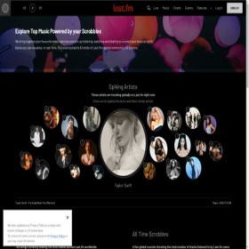 Скриншот главной страницы сайта lastfm.de