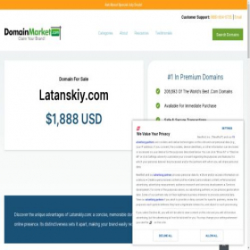 Скриншот главной страницы сайта latanskiy.com