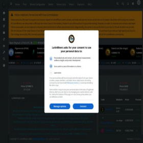 Скриншот главной страницы сайта latinminers.com