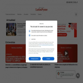 Скриншот главной страницы сайта latinpymes.com