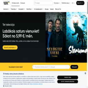 Скриншот главной страницы сайта lattelecom.lv