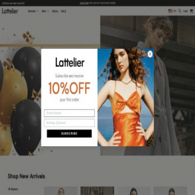 Скриншот главной страницы сайта lattelierstore.shop
