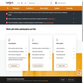Скриншот главной страницы сайта latvija.lv