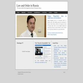 Скриншот главной страницы сайта lawandorderinrussia.org