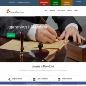 Скриншот главной страницы сайта lawyersmacedonia.com