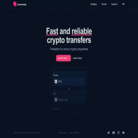 Скриншот главной страницы сайта layerswap.io