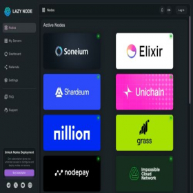 Скриншот главной страницы сайта lazynode.xyz