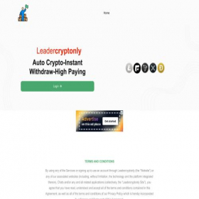 Скриншот главной страницы сайта leadercryptonly.xyz