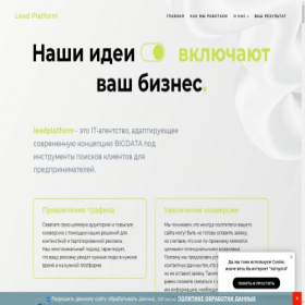 Скриншот главной страницы сайта leadplatform.ru