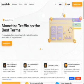 Скриншот главной страницы сайта leadshub.ru