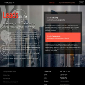 Скриншот главной страницы сайта leadsonline.ru