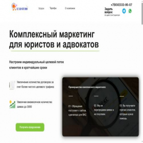 Скриншот главной страницы сайта leadstudio-marketing.ru