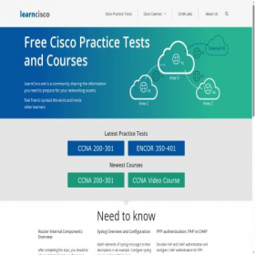 Скриншот главной страницы сайта learncisco.net