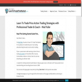 Скриншот главной страницы сайта learntotradethemarket.com