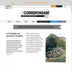 Скриншот главной страницы сайта lecorrespondant.net