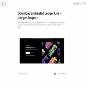 Скриншот главной страницы сайта ledgerhadwarewallte.gitbook.io