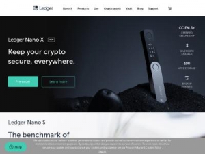 Скриншот главной страницы сайта ledgerwallet.com