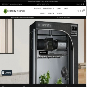 Скриншот главной страницы сайта ledgrowshop.co.uk