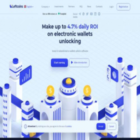 Скриншот главной страницы сайта leftcoins.com