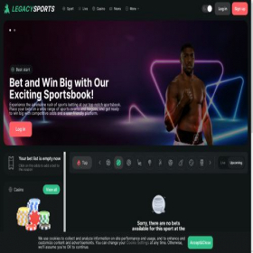 Скриншот главной страницы сайта legacysports.net
