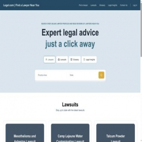 Скриншот главной страницы сайта legal.com