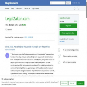 Скриншот главной страницы сайта legalzakon.com