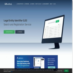 Скриншот главной страницы сайта lei-lookup.com