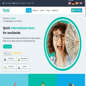 Скриншот главной страницы сайта lendz.net