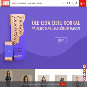 Скриншот главной страницы сайта lenne.ee