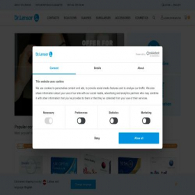 Скриншот главной страницы сайта lensor.eu