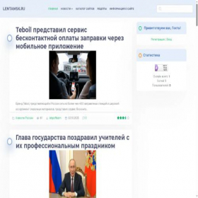 Скриншот главной страницы сайта lentamsk.ru