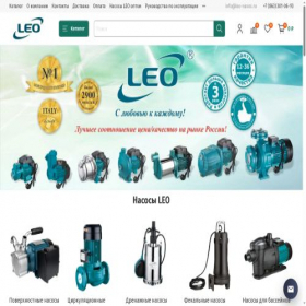Скриншот главной страницы сайта leo-nasos.ru