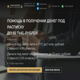 Скриншот главной страницы сайта leonid-investor.ru