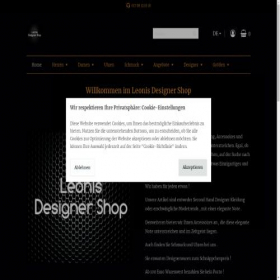 Скриншот главной страницы сайта leonis-designer-shop.de