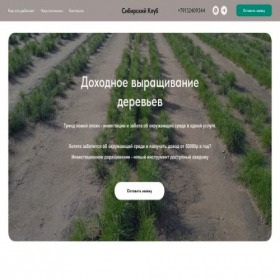 Скриншот главной страницы сайта lessinvest.tilda.ws