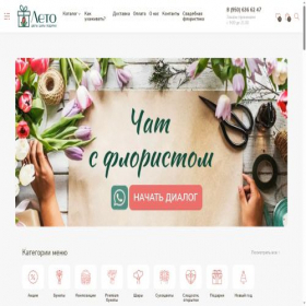 Скриншот главной страницы сайта leto96.ru