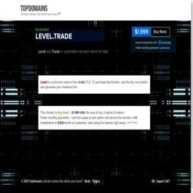Скриншот главной страницы сайта level.trade
