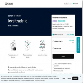 Скриншот главной страницы сайта leveltrade.io
