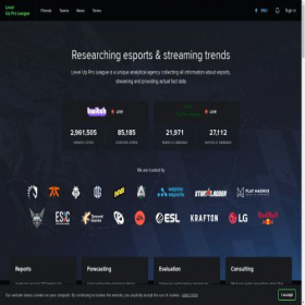 Скриншот главной страницы сайта levelupsroleague.com