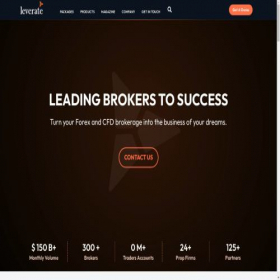 Скриншот главной страницы сайта leverate.com