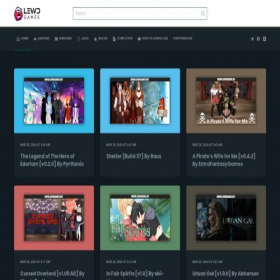 Скриншот главной страницы сайта lewdgames.us
