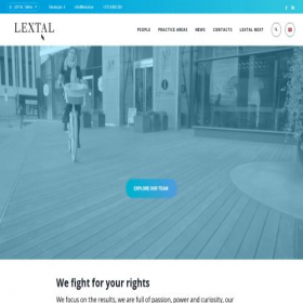 Скриншот главной страницы сайта lextal.lv