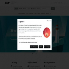 Скриншот главной страницы сайта lhv.ee