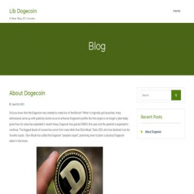 Скриншот главной страницы сайта lib-dogecoin.net