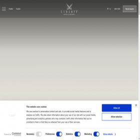 Скриншот главной страницы сайта libertyhotels.com