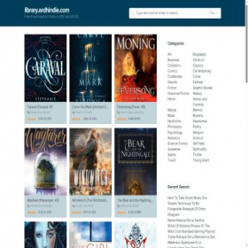 Скриншот главной страницы сайта library.ardhindie.com