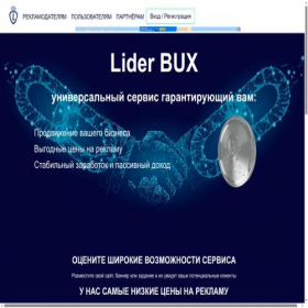Скриншот главной страницы сайта liderbux.pro