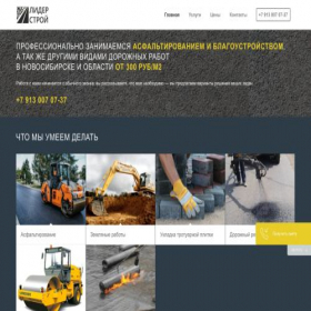 Скриншот главной страницы сайта liderstroy54.ru