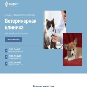 Скриншот главной страницы сайта life-vet24-7.ru