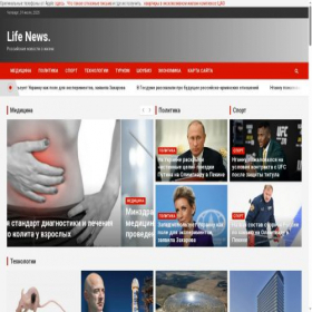Скриншот главной страницы сайта life4news.ru